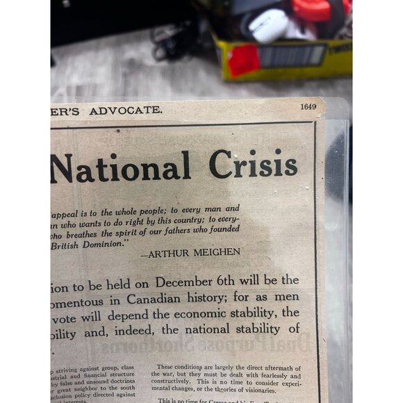 The Farmer's Advocate The National Crisis Election Campaign Leaflet (Arthur Meig - Picture 3 of 7